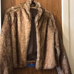 Brown Faux Fur Jacket